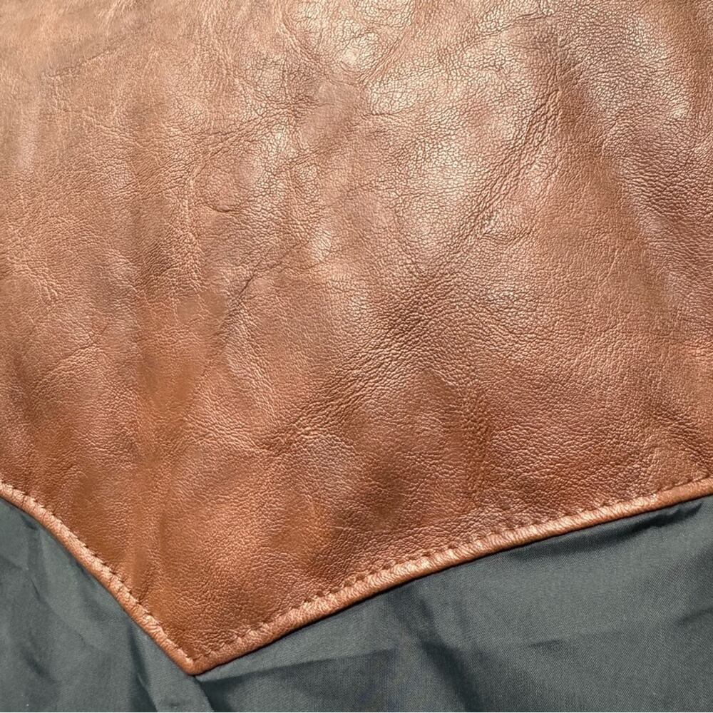 Brown Leather Black Vest Yoke Black Night XXL 14-16. ALSO Fits Adults Gap - Picture 11 of 16